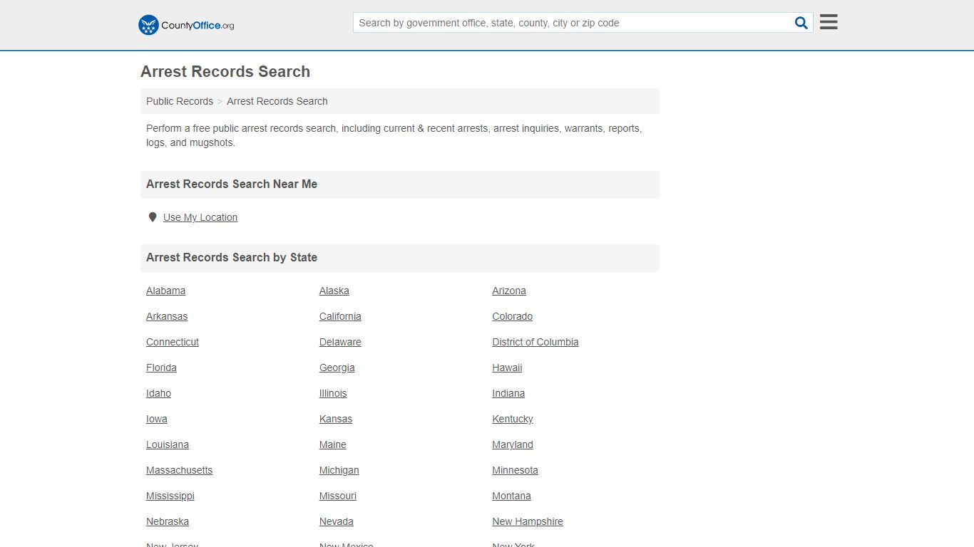 Arrest Records Search (Arrests & Mugshots)